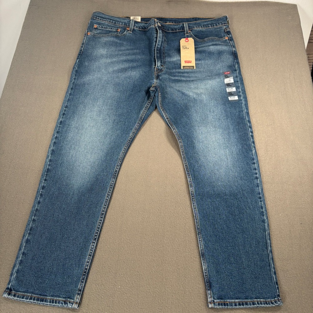 Levi's 512 Slim Taper Jeans Mens Size 42x30 Blue Stretch Denim 28833-0667